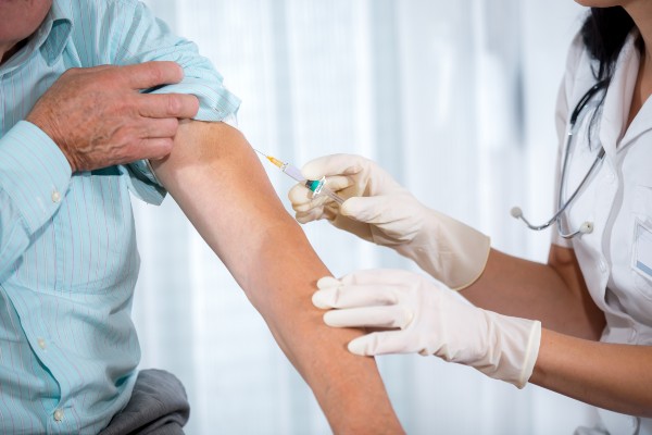 Patient getting covid-19 vaccination